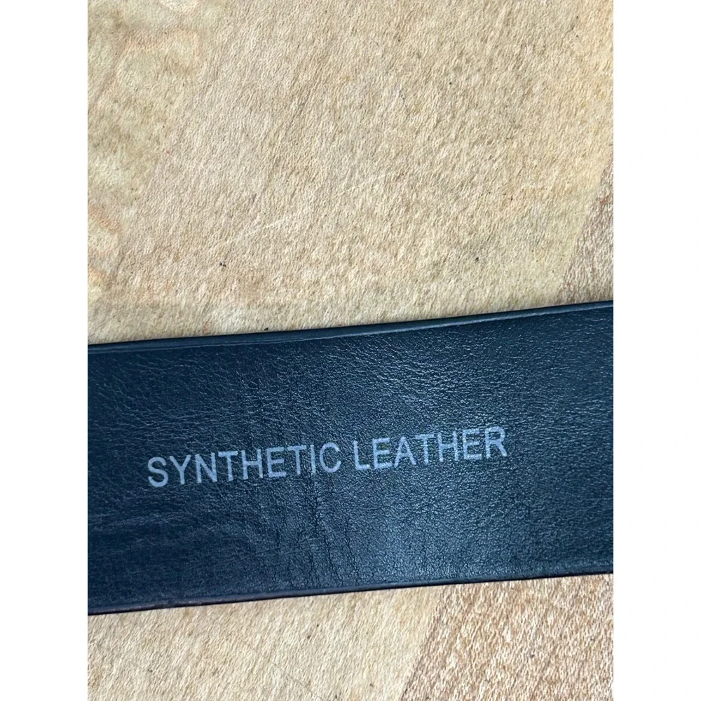 Levi's Belt‎ Mens L Black Synthetic Leather 11LP120049 Hexagonal Buckle Casual